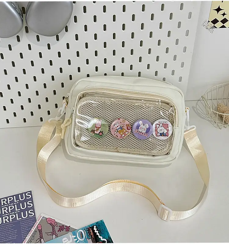 Pink Transparent Shoulder Crossbody Bag for Girls — feature 36