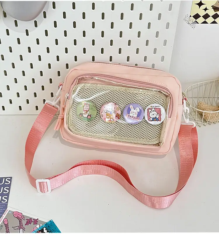 Pink Transparent Shoulder Crossbody Bag for Girls — feature 45
