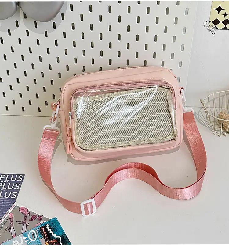 Pink Transparent Shoulder Crossbody Bag for Girls — feature 46