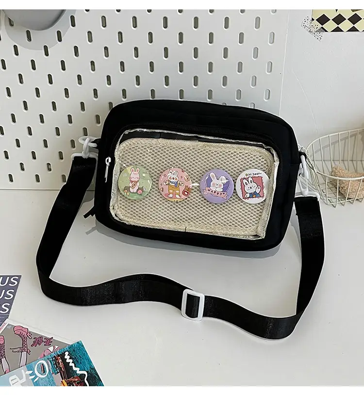 Pink Transparent Shoulder Crossbody Bag for Girls — feature 49