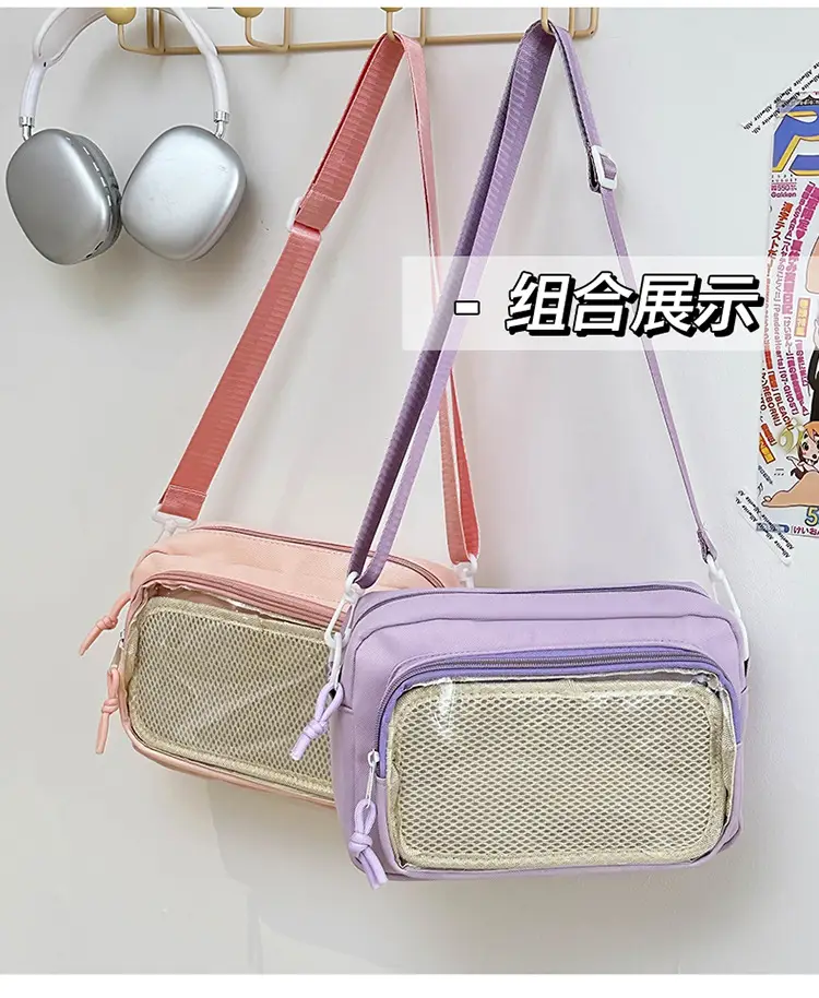 Pink Transparent Shoulder Crossbody Bag for Girls — feature 9