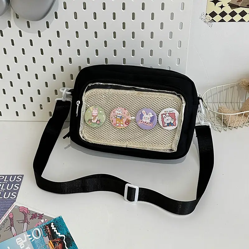 Pink Transparent Shoulder Crossbody Bag for Girls