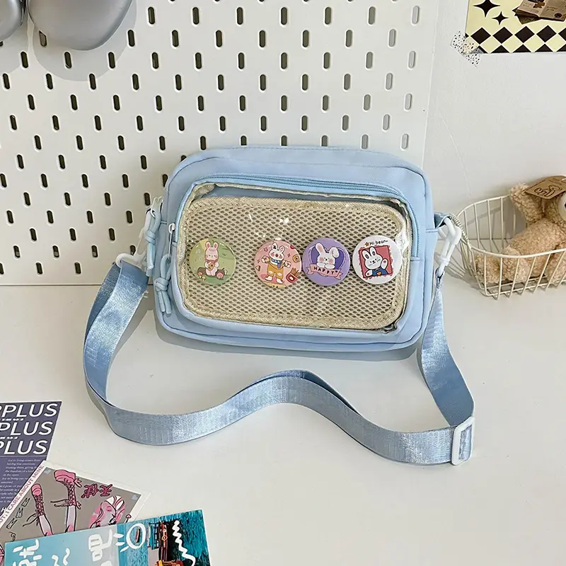 Pink Transparent Shoulder Crossbody Bag for Girls