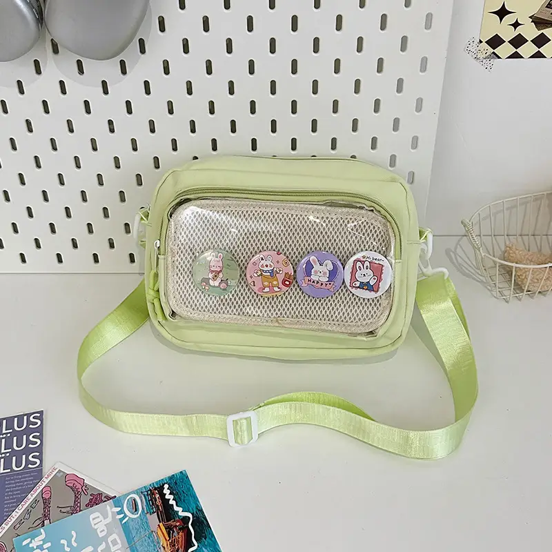 Pink Transparent Shoulder Crossbody Bag for Girls