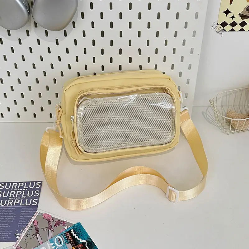 Pink Transparent Shoulder Crossbody Bag for Girls