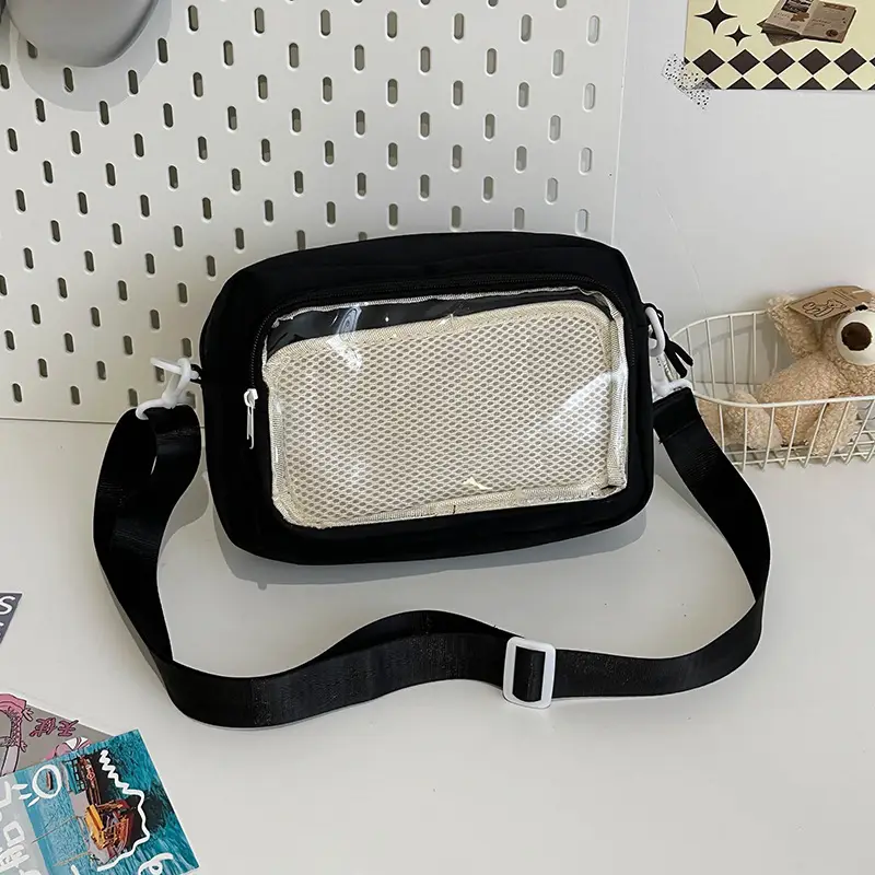 Pink Transparent Shoulder Crossbody Bag for Girls