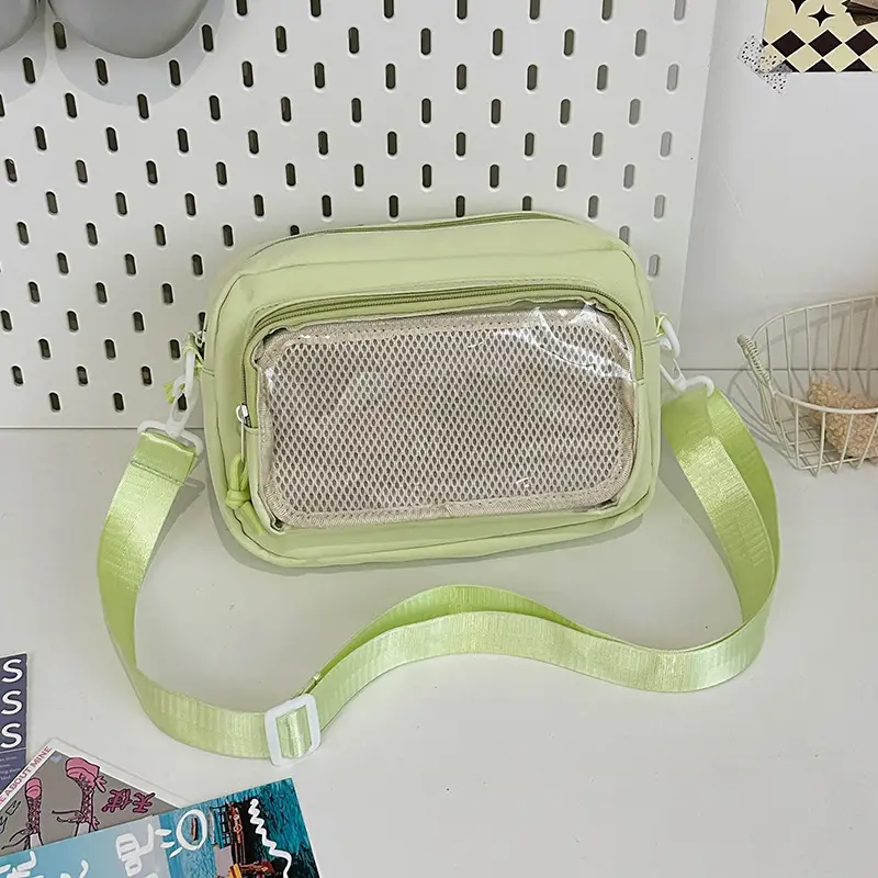 Pink Transparent Shoulder Crossbody Bag for Girls