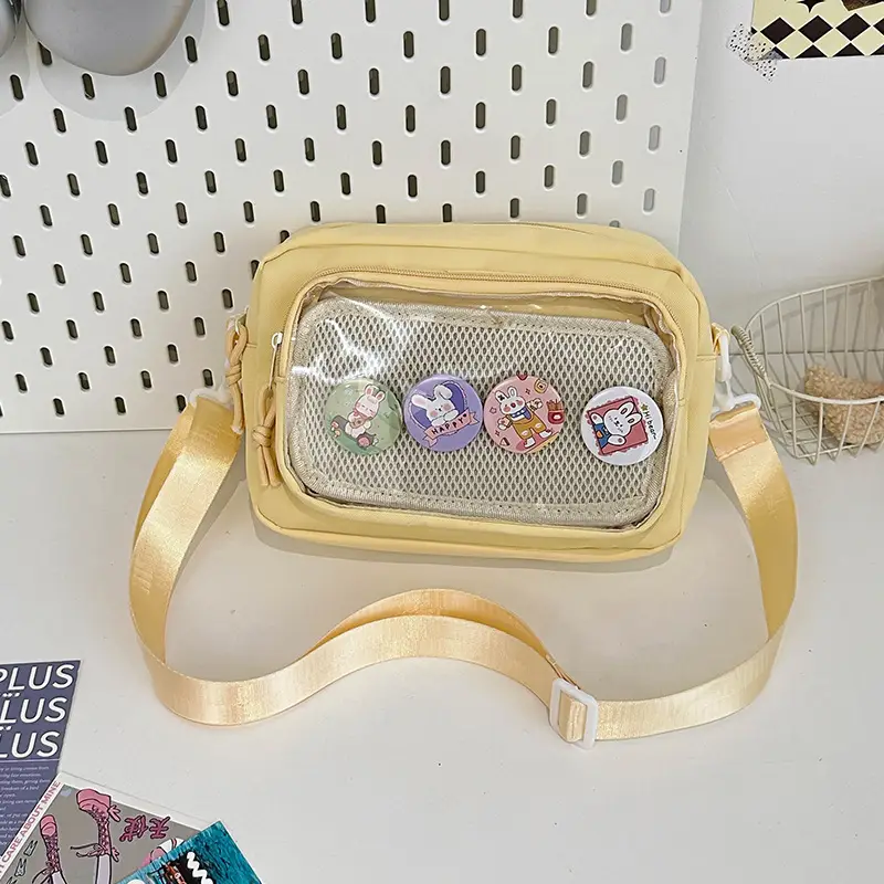 Pink Transparent Shoulder Crossbody Bag for Girls