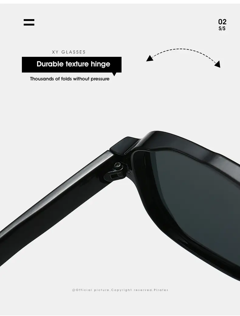 Men's Double Bridge Rice Nail Sunglasses Black — feature 29