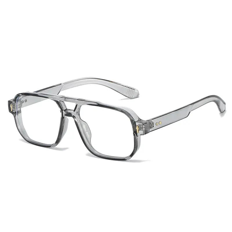 Men's Double Bridge Rice Nail Sunglasses Black