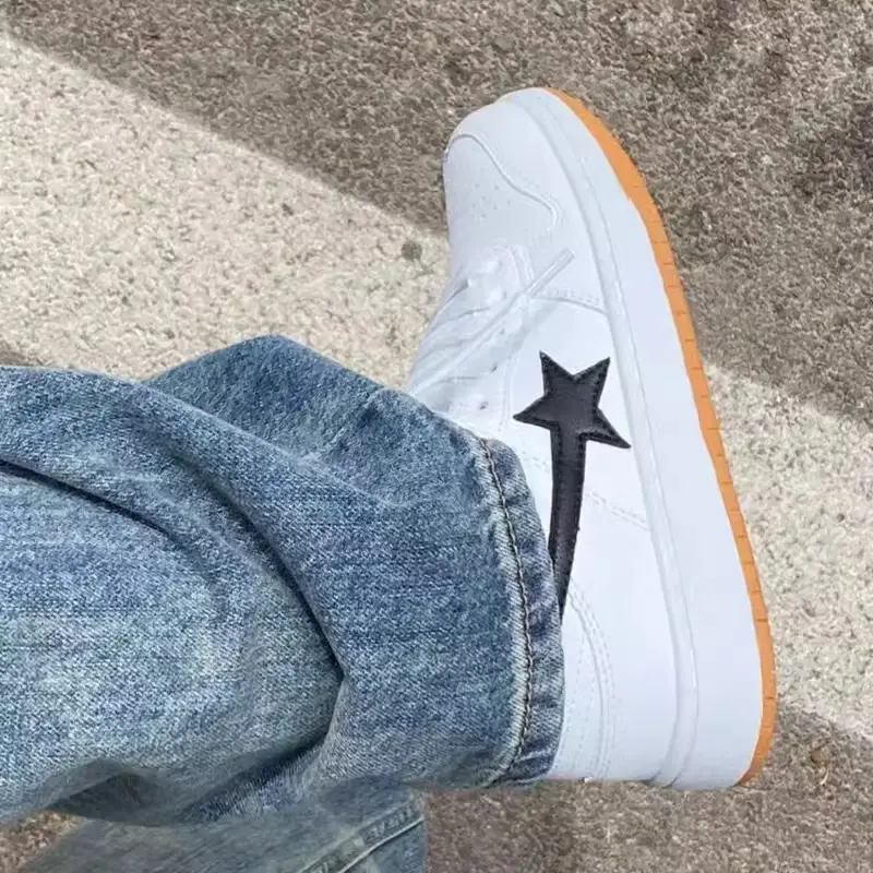 Korean Style Dopamine Star Sneakers Women's Ins College Style Thick Bottom Colorblock Casual Shoes 2024 Summer New Women's Shoes - Image 4