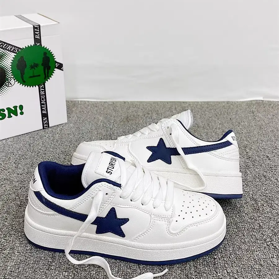 Korean Style Dopamine Star Sneakers Women's Ins College Style Thick Bottom Colorblock Casual Shoes 2024 Summer New Women's Shoes - Image 5