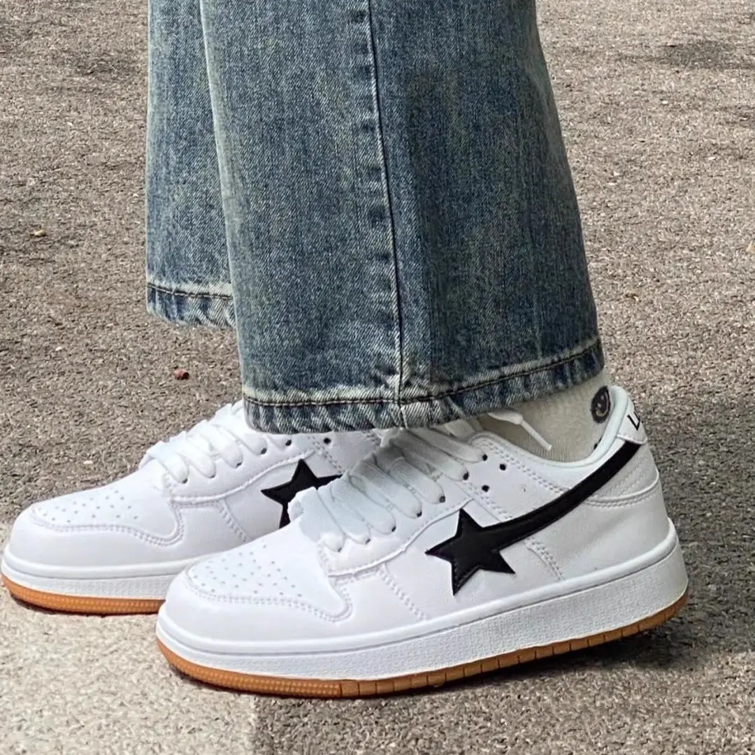 Korean Style Dopamine Star Sneakers Women's Ins College Style Thick Bottom Colorblock Casual Shoes 2024 Summer New Women's Shoes — feature 1