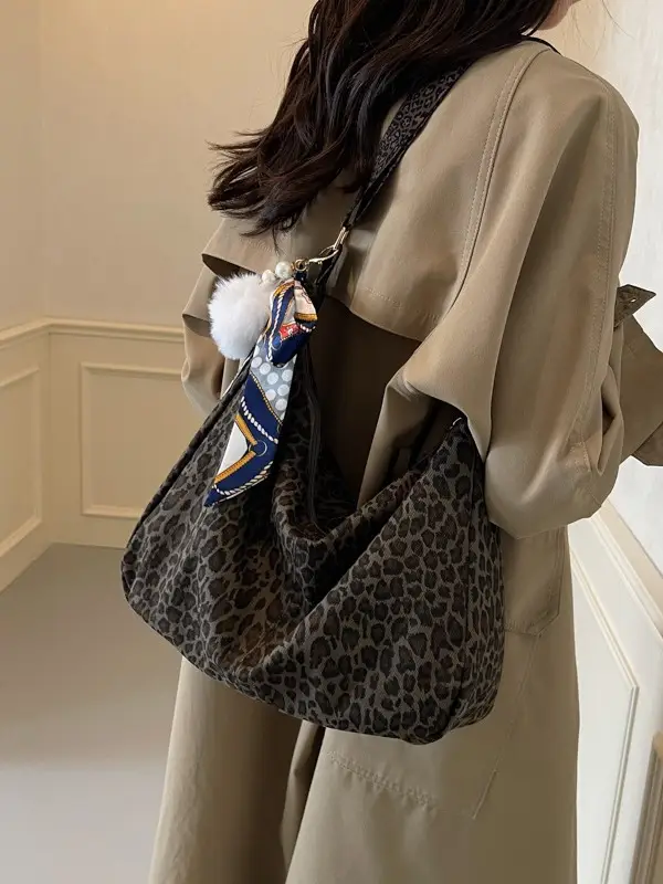 Leopard Print Crossbody Bag for Women 2024