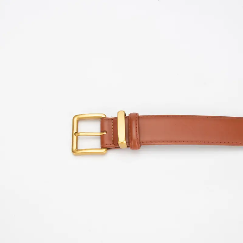 Women's Genuine Leather Belt焦褐色 Pin Buckle - Image 8