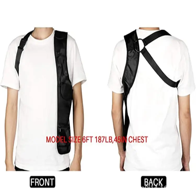 Hidden Underarm Shoulder Bag Black Single Travel Wallet