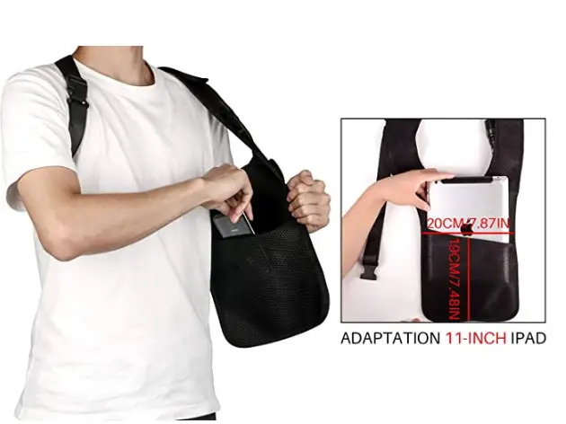 Hidden Underarm Shoulder Bag Black Single Travel Wallet — feature 2