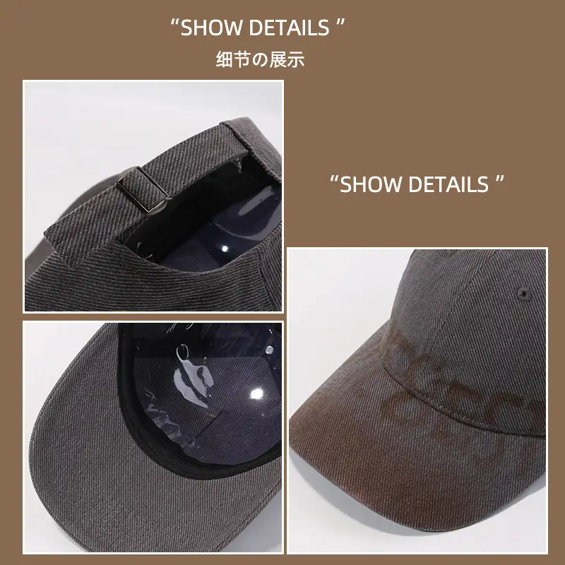 American-style Retro Washed Old Letter Hat for Women - Image 9