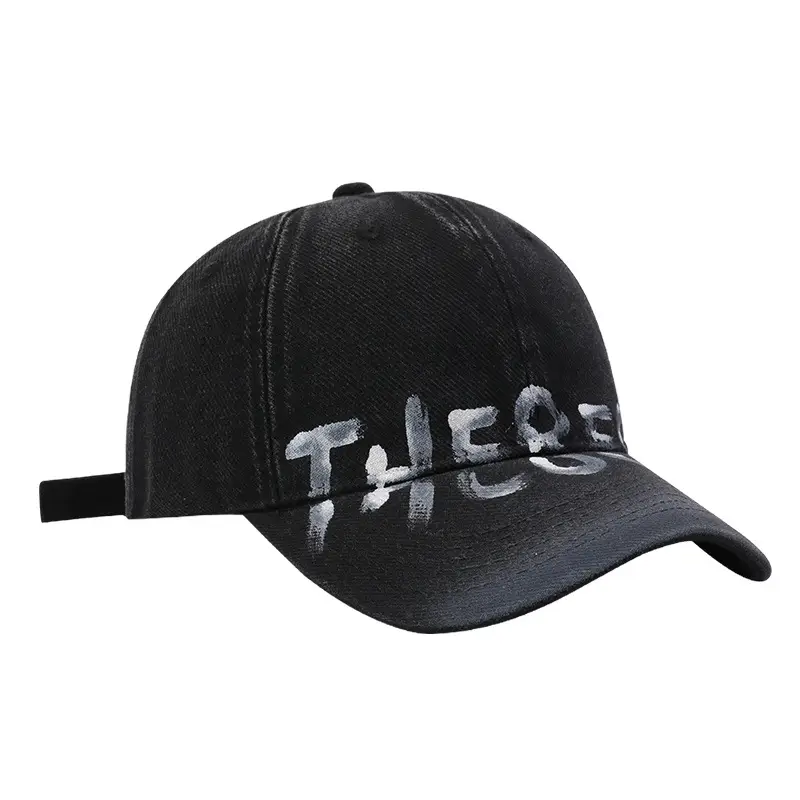 American-style Retro Washed Old Letter Hat for Women - Image 10