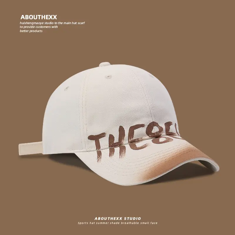 American-style Retro Washed Old Letter Hat for Women - Image 3