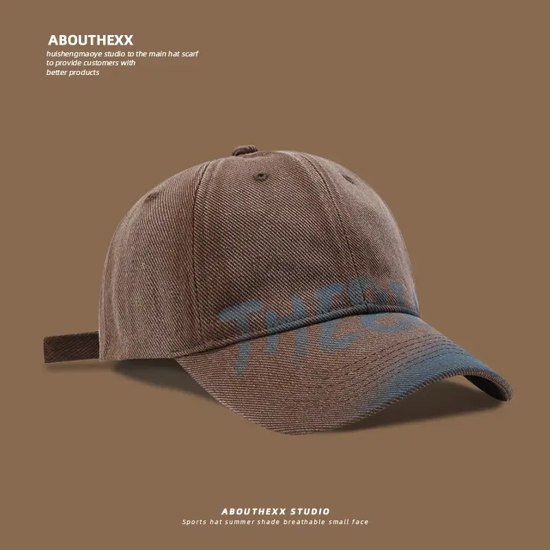 American-style Retro Washed Old Letter Hat for Women - Image 4