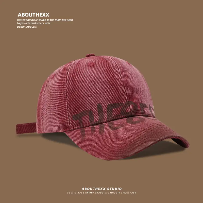 American-style Retro Washed Old Letter Hat for Women - Image 5