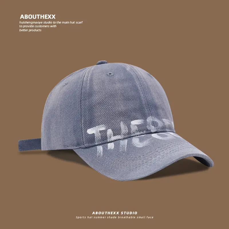 American-style Retro Washed Old Letter Hat for Women — feature 9
