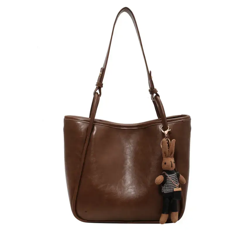 Women's Vintage Brown Shoulder Bag Large Capacity All-Match