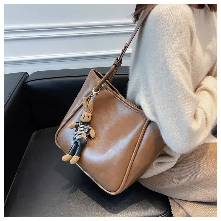 Women's Vintage Brown Shoulder Bag Large Capacity All-Match — feature 15
