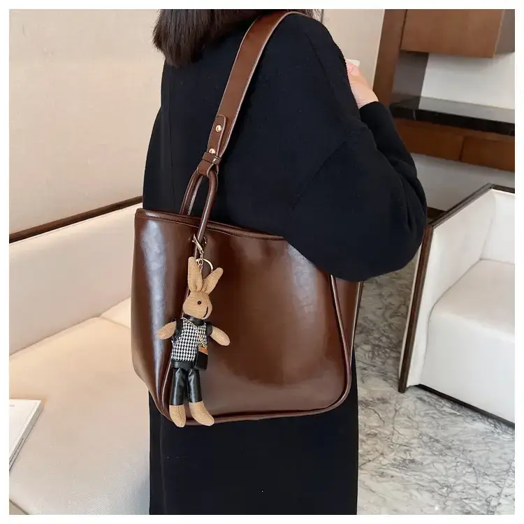 Women's Vintage Brown Shoulder Bag Large Capacity All-Match — feature 9