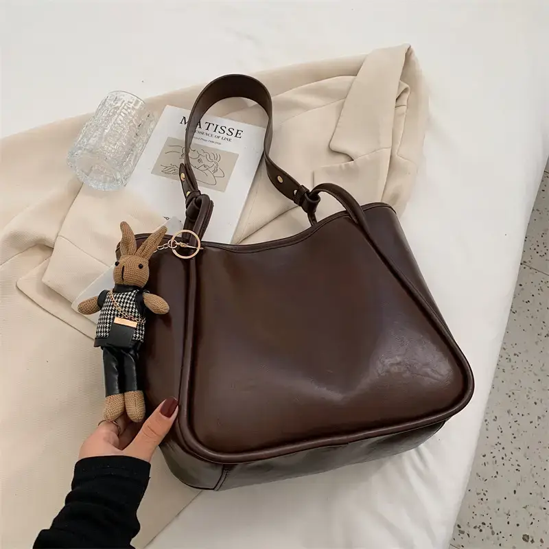 Women's Vintage Brown Shoulder Bag Large Capacity All-Match