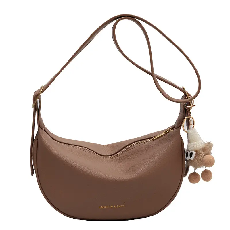 Textured Soft Leather Crossbody Bag Women's Niche Design - Image 9