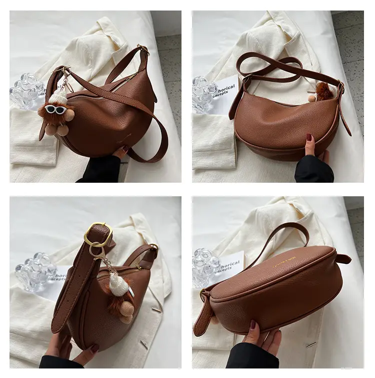 Textured Soft Leather Crossbody Bag Women's Niche Design — feature 8