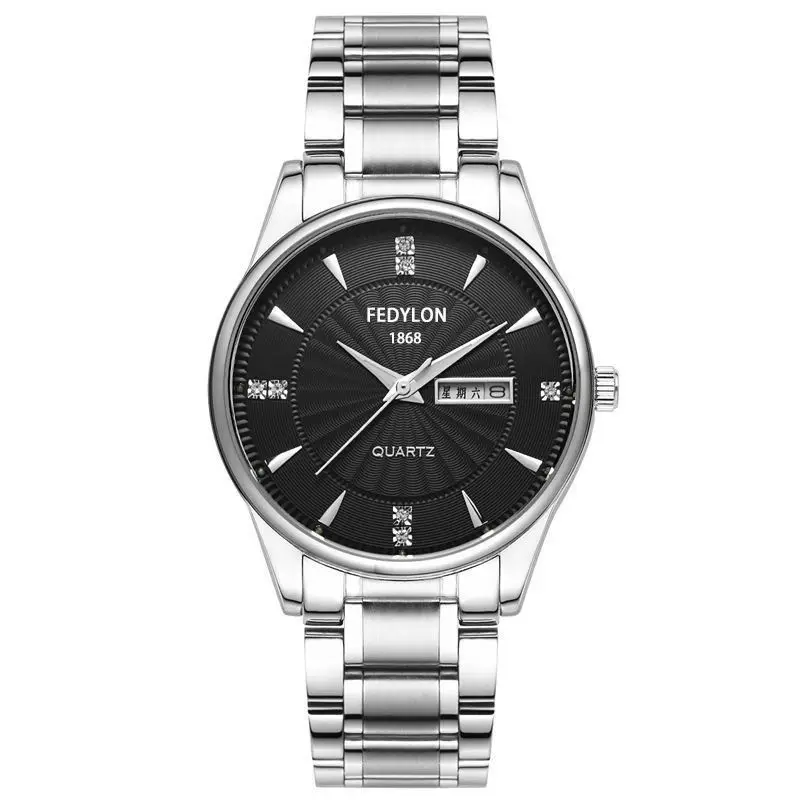 Vertiron Men's Watch Men's Quartz Men's Famous Brand Watch Middle School Students' Steel Belt Automatic Non-mechanical Watch Waterproof