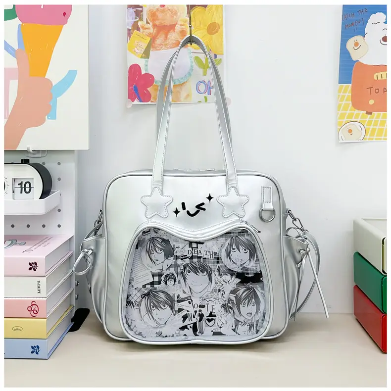 Cute Cat Design Transparent Crossbody Bag for Girls — feature 26