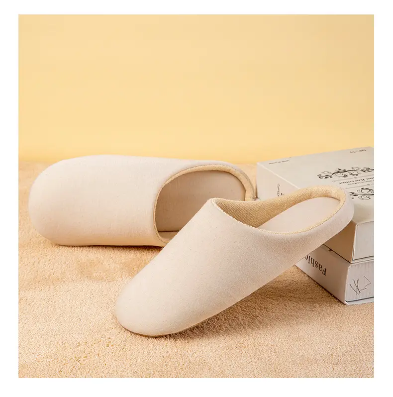 Slippers for Autumn and Winter, Japanese Style, Open-Toe, Machine Washable, Silent Cloth Sole, Noiseless Slippers, Women's Soft-Soled Home Indoor Cotton Slippers — feature 19