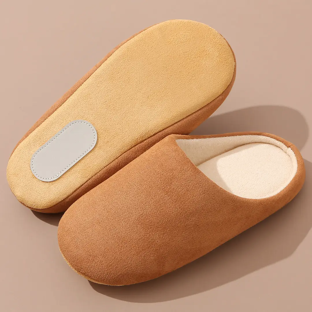 Slippers for Autumn and Winter, Japanese Style, Open-Toe, Machine Washable, Silent Cloth Sole, Noiseless Slippers, Women's Soft-Soled Home Indoor Cotton Slippers