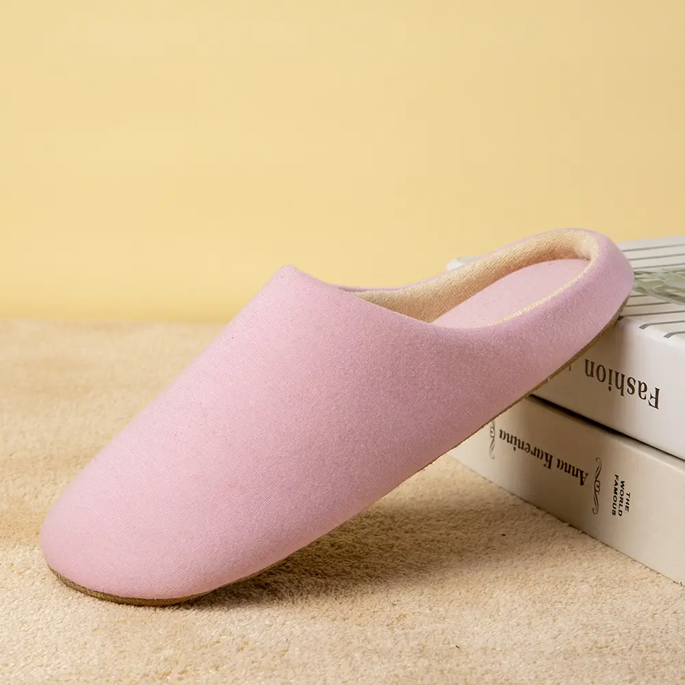 Slippers for Autumn and Winter, Japanese Style, Open-Toe, Machine Washable, Silent Cloth Sole, Noiseless Slippers, Women's Soft-Soled Home Indoor Cotton Slippers