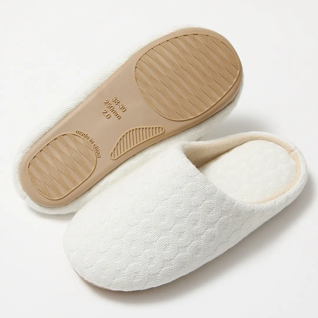 Slippers for Autumn and Winter, Japanese Style, Open-Toe, Machine Washable, Silent Cloth Sole, Noiseless Slippers, Women's Soft-Soled Home Indoor Cotton Slippers