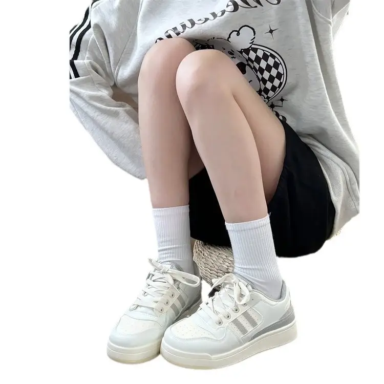 Women White Leather Casual Sneakers 2024 - Image 7