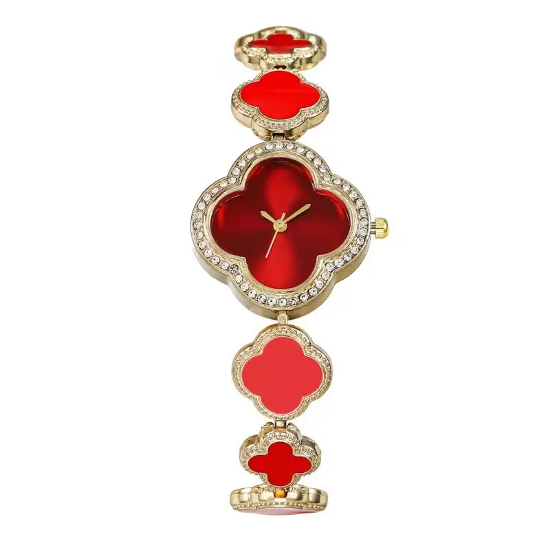 Green Four Leaf Clover Ladies Watch Bracelet Quartz — feature 4