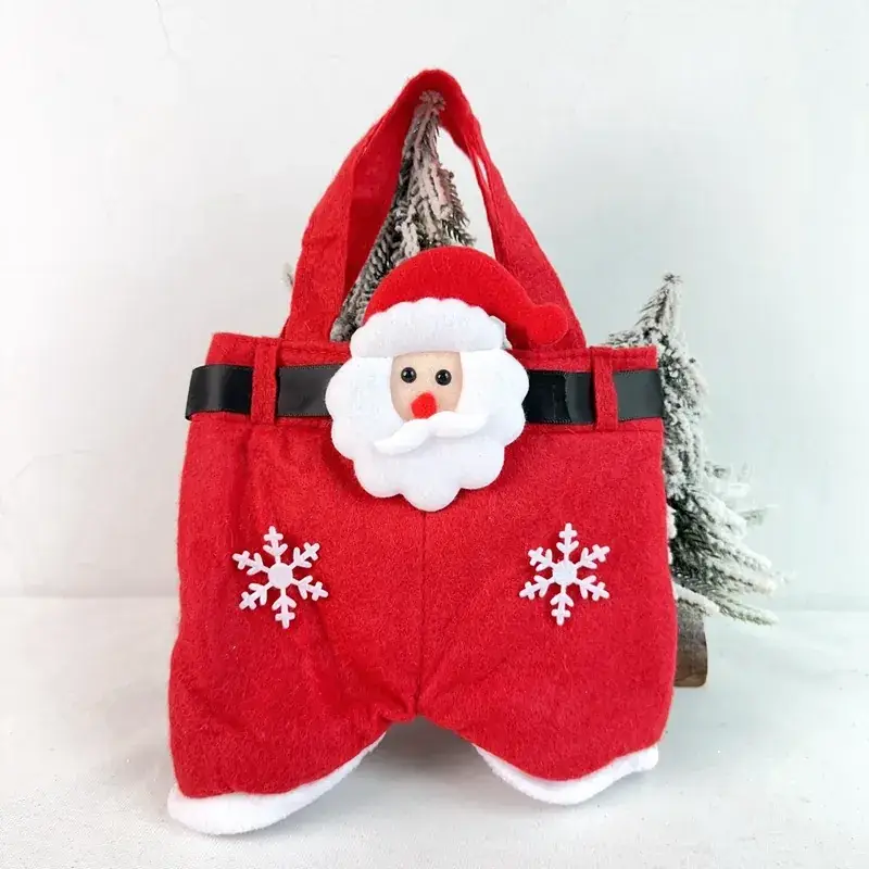 Santa Doll Belt Pants Candy Bag Christmas Gift Bag