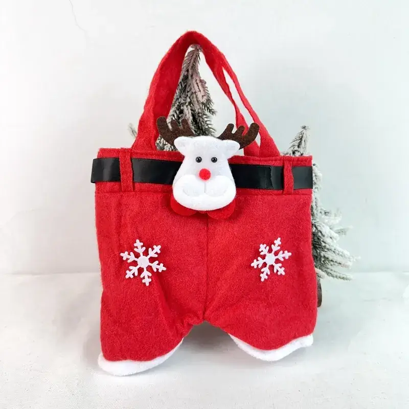 Santa Doll Belt Pants Candy Bag Christmas Gift Bag