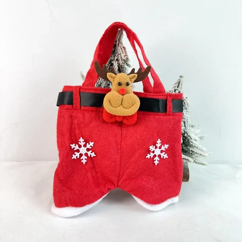 Santa Doll Belt Pants Candy Bag Christmas Gift Bag