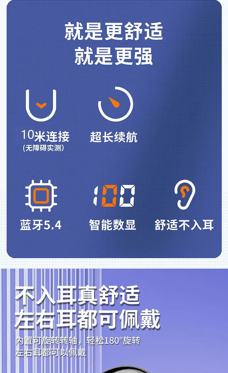 Bluetooth Headset 2024 Long Lasting Noise Reduction Sports Wireless — feature 2