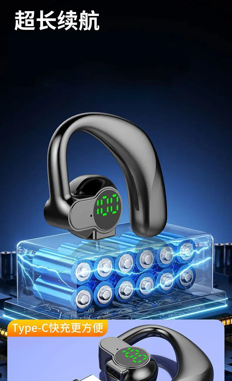 Bluetooth Headset 2024 Long Lasting Noise Reduction Sports Wireless — feature 7