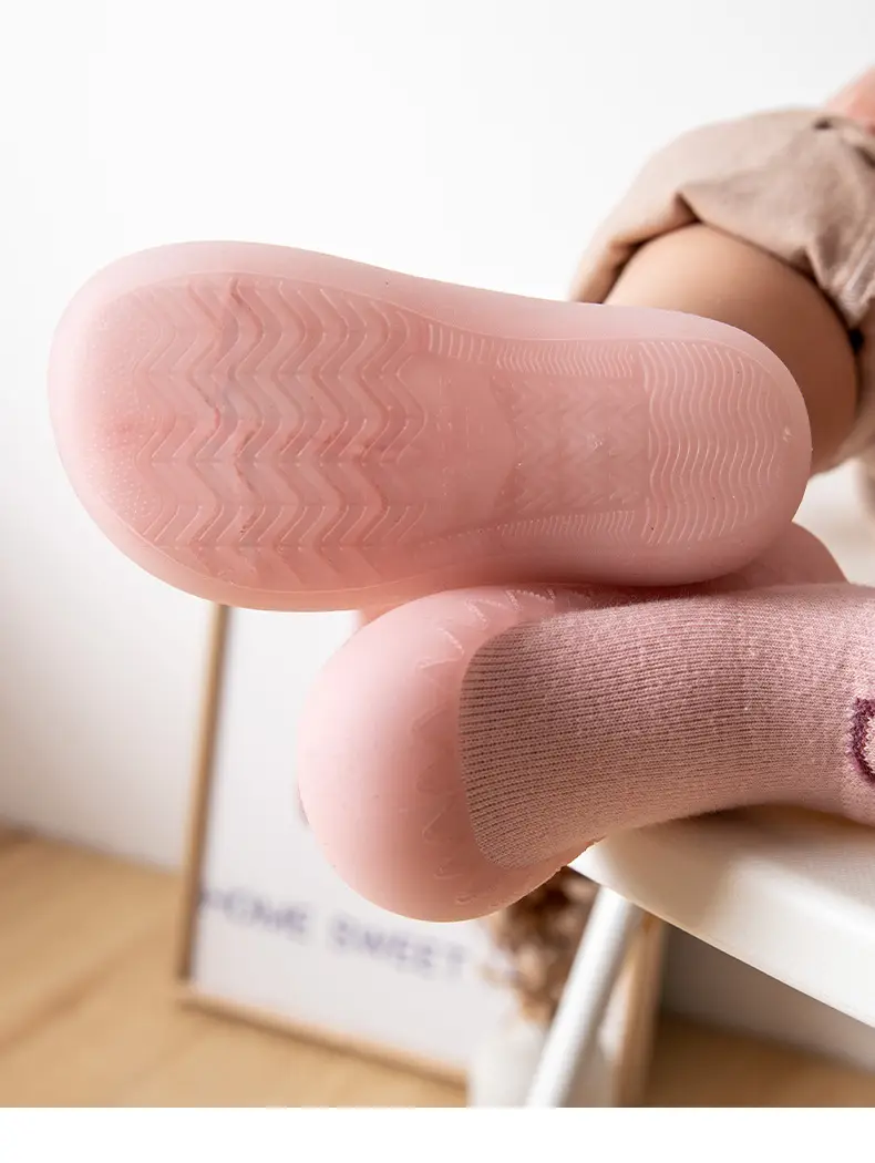 Pink Soft Baby Socks for Boys Girls Indoor Non-Slip — feature 11