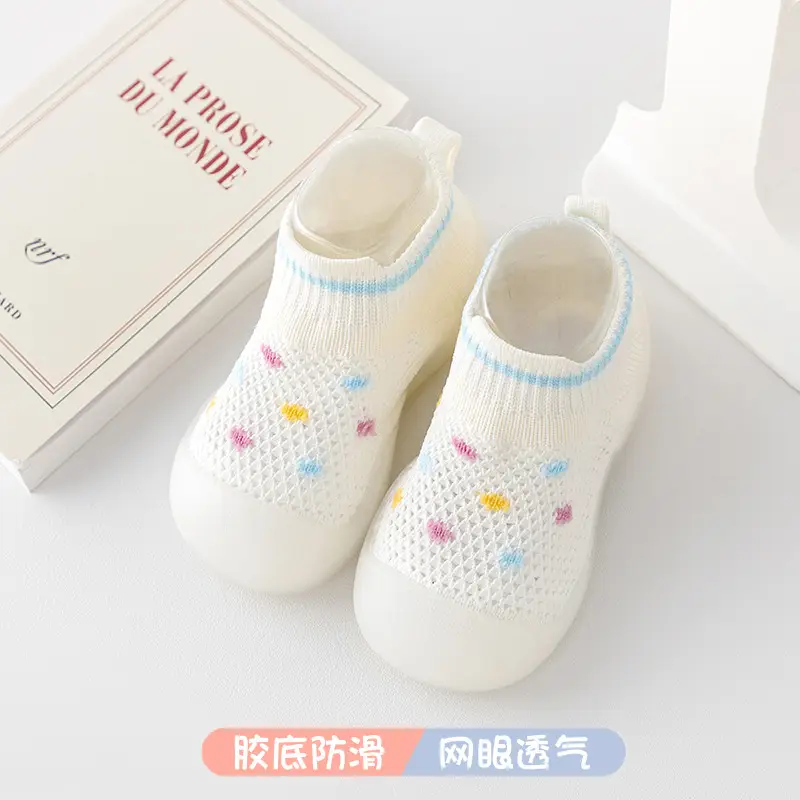 Pink Soft Baby Socks for Boys Girls Indoor Non-Slip