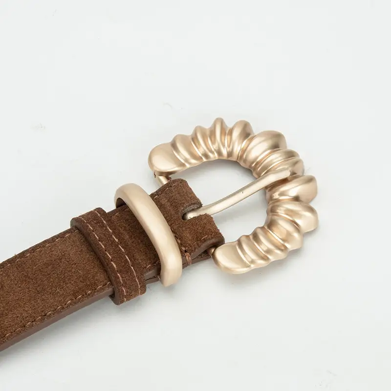 Purple Frosted Leather Belt with Decorative Buckle - Image 16