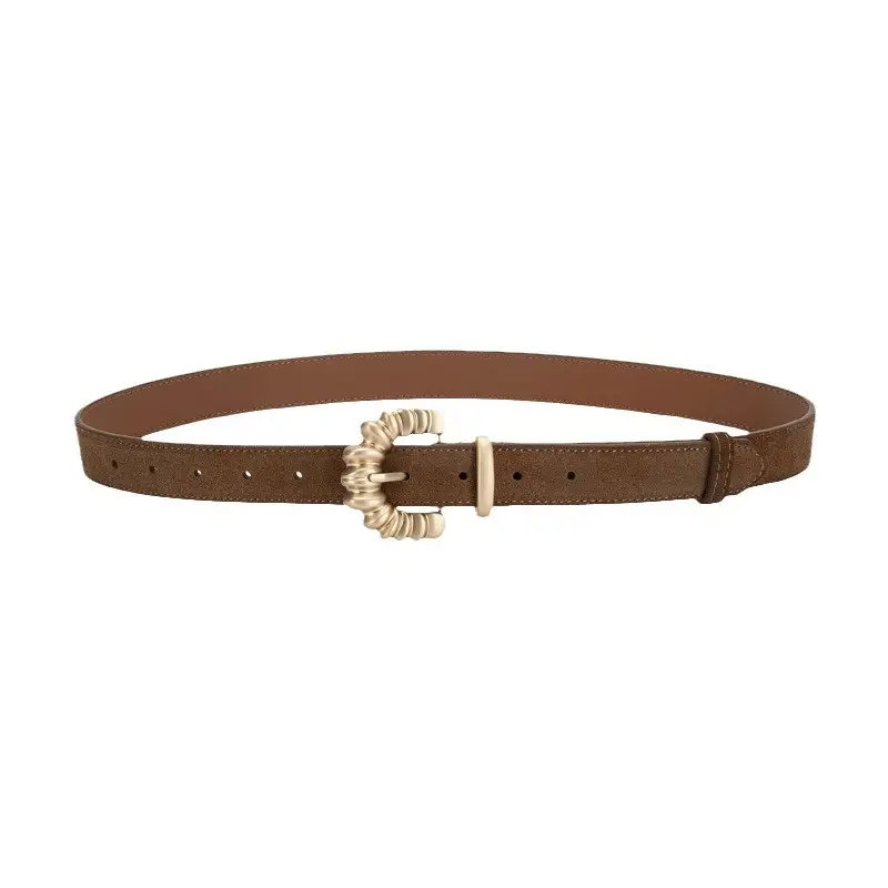 Purple Frosted Leather Belt with Decorative Buckle - Image 18